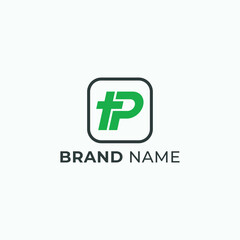 TP Lettermark green logo template