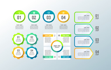 Infographic business elements design collection