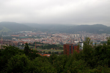 Urbanscape in the city of Bilbao