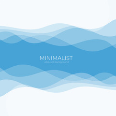 Abstract blue wavy background. minimal background.
