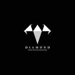 Fototapeta premium vector illustration of minimalist diamond logo design