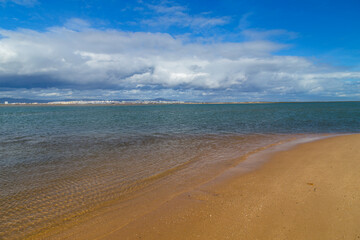 Empty beach in Albufeira