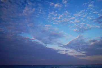 Fototapeta na wymiar clouds over the sea