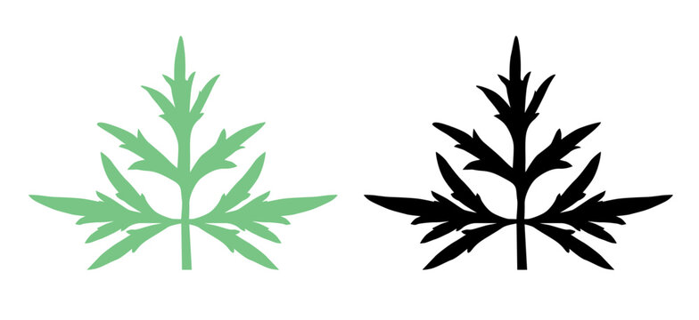 Bitter wormwood branch logo icon