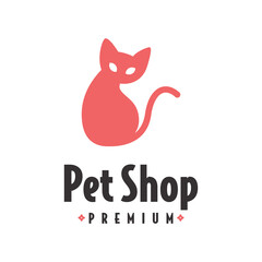 Pink Cat Pet Shop Logo 
