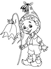 pinokkio with a flower bell