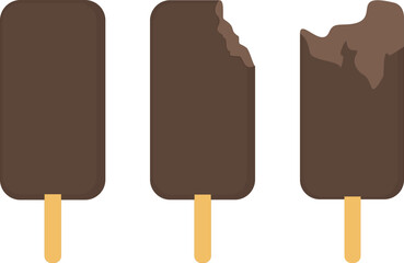 Ice cream vector illustration. Ice cream lolly. Chocolate.