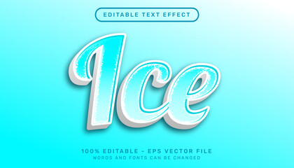 ice 3d editable text effect template