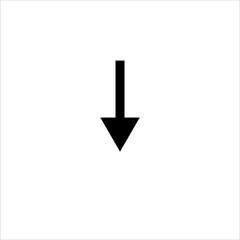 the arrow is black down on a white background