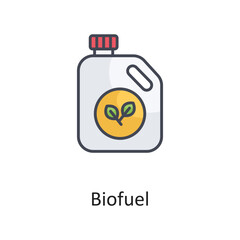 Biofuel vector Filled Outline Icon Design illustration on White background. EPS 10 File 