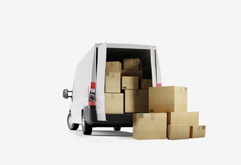 Delivery van fast service app background business concept. - 519776794