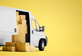 Delivery van fast service app background business concept. - 519776978