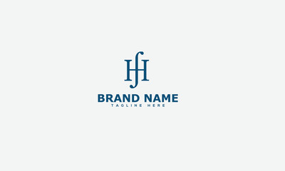 Logo design letter HF . Elegant modern. Vector template.