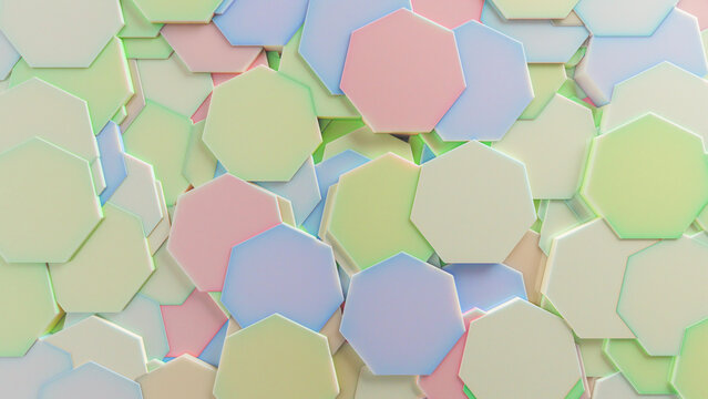 3D Background Abstract Heptagon Pattern Texture 