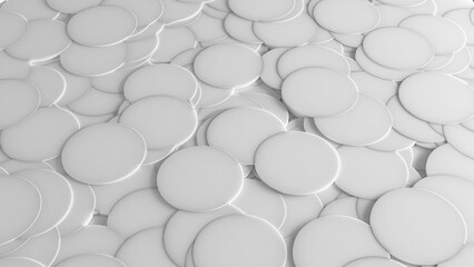 White 3D Background Abstract Circle pattern texture 
