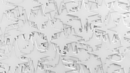 White 3D Background Abstract 4 Point Star pattern texture 