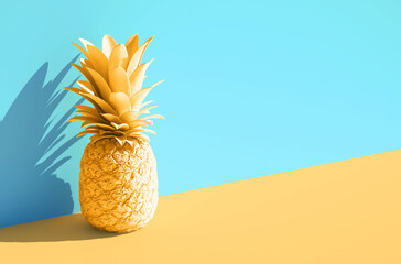 Pineapple colorful background concept.