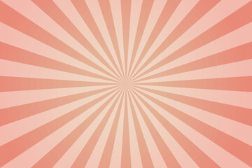 Sun rays retro vintage style on pink background, Sunburst pattern background. Rays. Comic banner vector illustration. Abstract sunburst wallpaper for template business social media advertising.