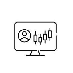 Stock market trading personal account. Pixel perfect, editable stroke line icon