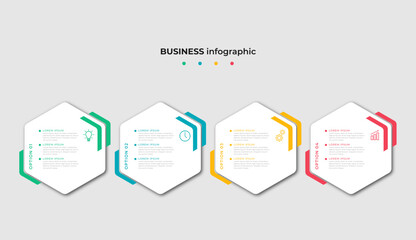 Steps Timeline Infographics Design Template	