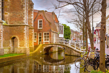 Canal in Delft, Netherlands