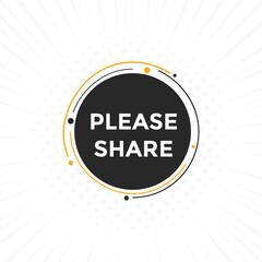 Fototapeta premium Please share Colorful label sign template. Please share symbol web banner. 