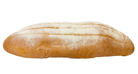 White bread isolated on white background. Crispy bread