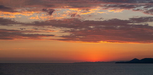 beautiful sea sunset