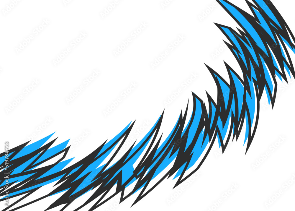 Aufkleber abstract background with curved rough and spikes pattern and with some copy space area