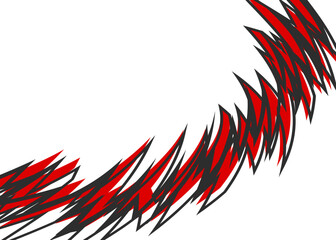 Abstract background with curved rough and spikes pattern and with some copy space area