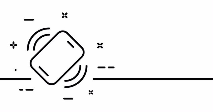 Phone with a gps. Navigatoin, route, location, distance, place, destination, dislocation. Contact us concept. One line drawing animation. Motion design. Animated technology logo. Video 4K