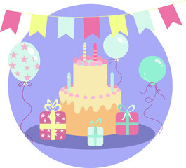 Card with celebration