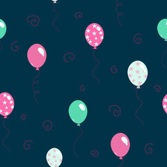 Pattern with party ballons