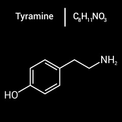 chemical structure of Tyramine (C8H11NO)