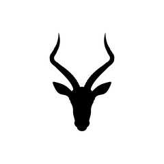 Impala Head Silhouette Vector Logo For The Best Impala Head Icon Illustration