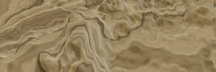 3D sedimentary mountain. Sandstone hill. © Kavik