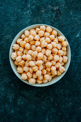 cooked chickpeas in a ceramic bowl