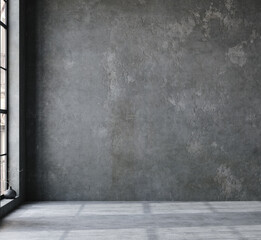 Empty home interior wall mock-up, 3d render