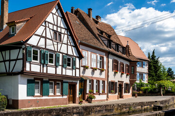 Fachwerkhäuser im Bruchviertel in Wissembourg