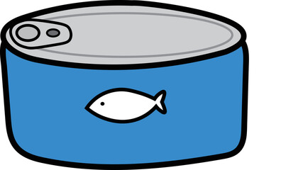 これは魚の缶詰のイラストです。