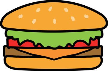 これはハンバーガのイラストです。