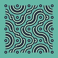 Color truchet tiling connections illustration