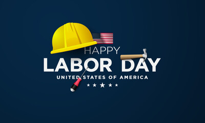 Fototapeta premium Labor Day Background Design.