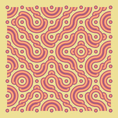 Color truchet tiling connections illustration