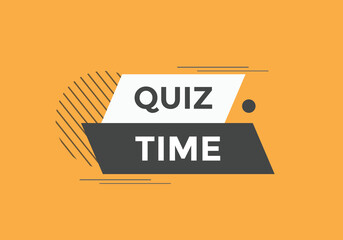 Quiz time text web template. Vector Illustration. 
