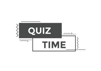 Quiz time Colorful label sign template. Quiz time symbol web banner.
