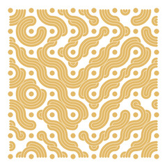 Color truchet tiling connections illustration