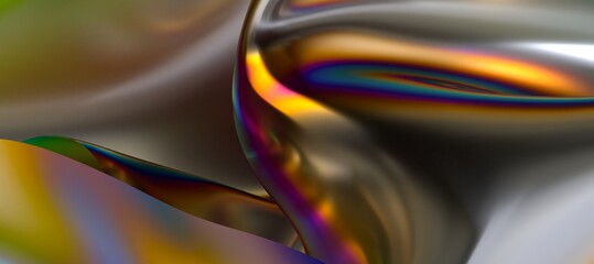 Abstract line fluid colors backgrounds. Trendy Vibrant Fluid Colors. 3d render
