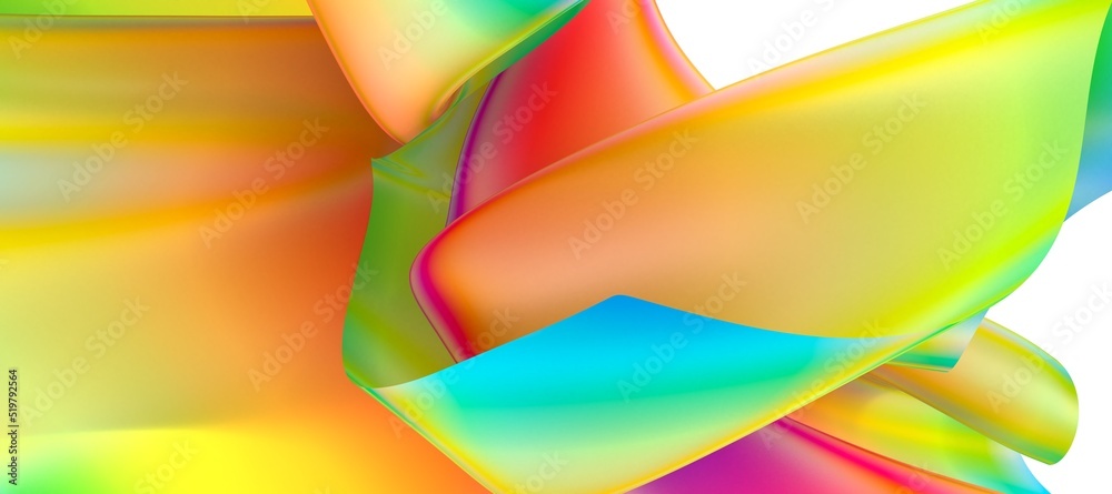 Poster abstract line fluid colors backgrounds. trendy vibrant fluid colors. 3d render