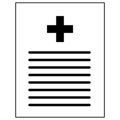 illustration of medical record icon for health support